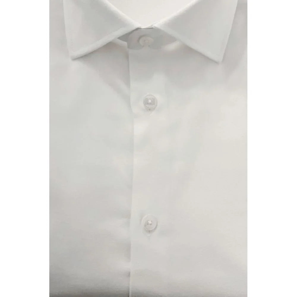 Baldinini Trend White Cotton Men Shirt