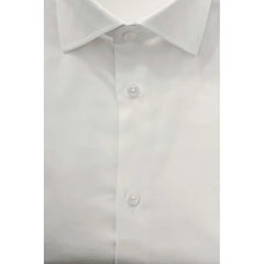 Baldinini Trend White Cotton Men Shirt