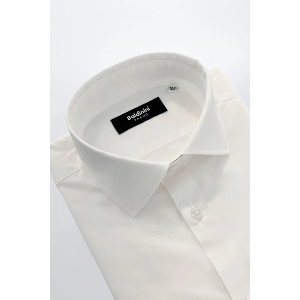 Baldinini Trend White Cotton Men Shirt - Shirts