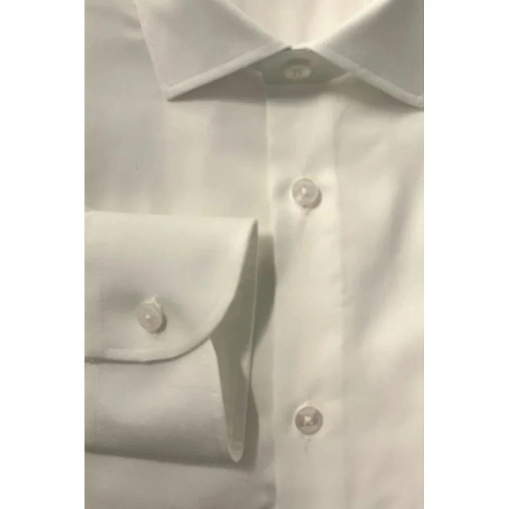 Baldinini Trend White Cotton Men Shirt - Shirts