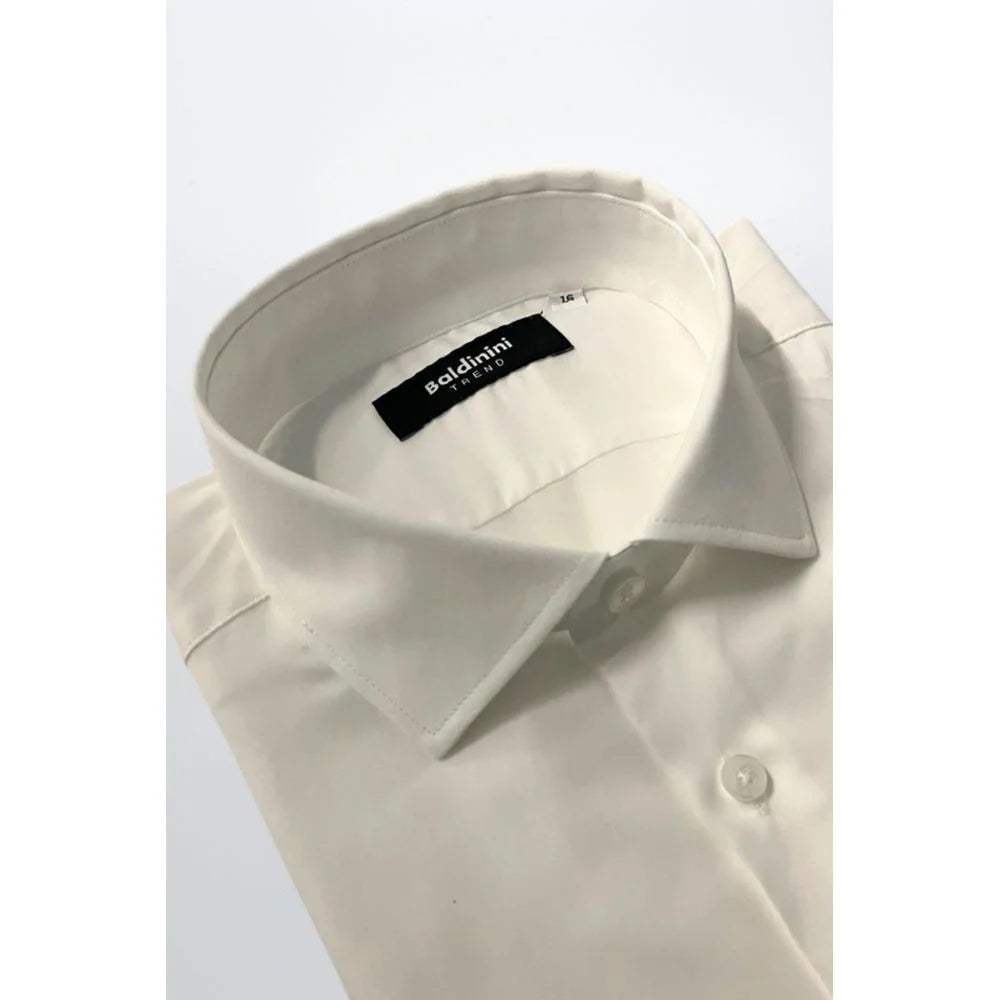 Baldinini Trend White Cotton Men Shirt - Shirts