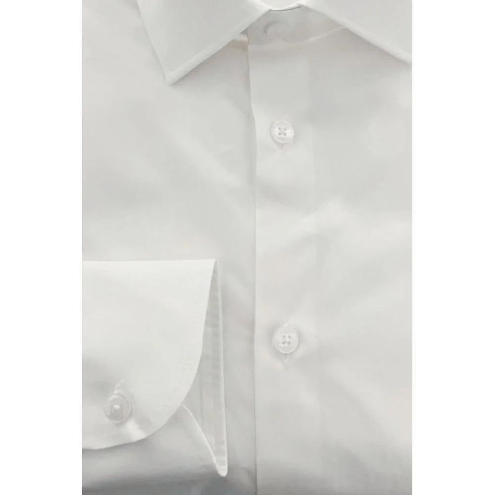 Baldinini Trend White Cotton Men Shirt - Shirts