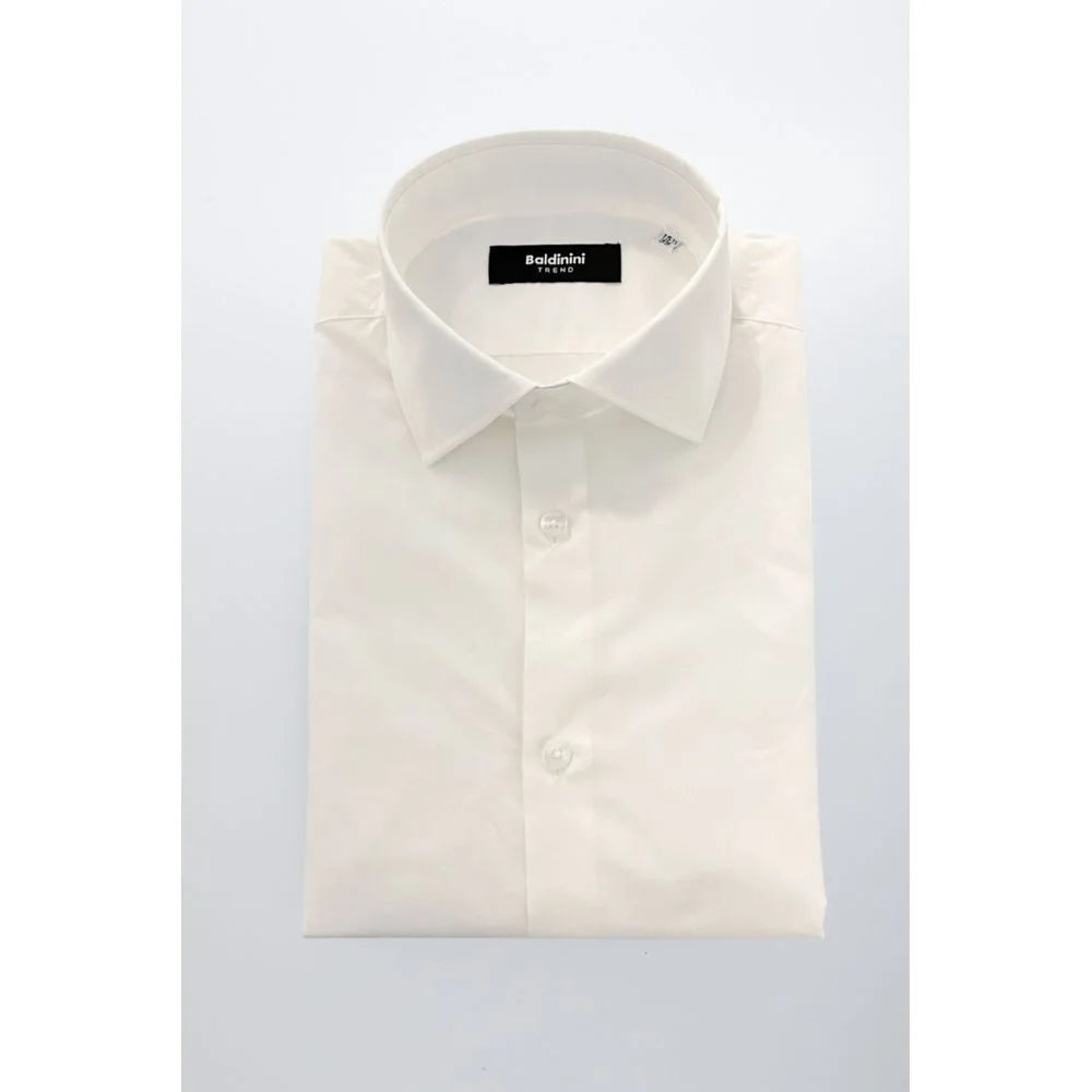 Baldinini Trend White Cotton Men Shirt - Shirts
