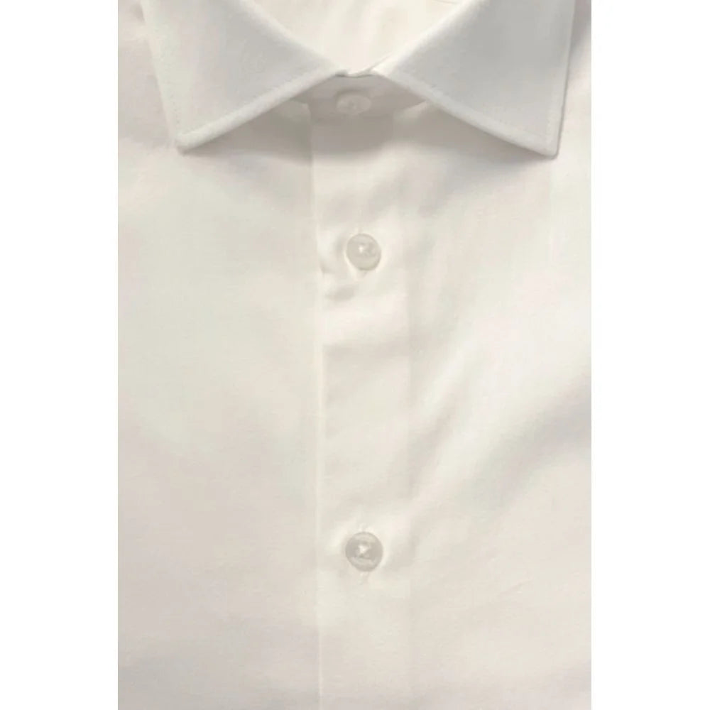 Baldinini Trend White Cotton Men’s Shirt