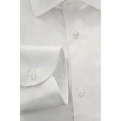 Baldinini Trend White Cotton Men’s Shirt