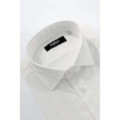 Baldinini Trend White Cotton Men’s Shirt