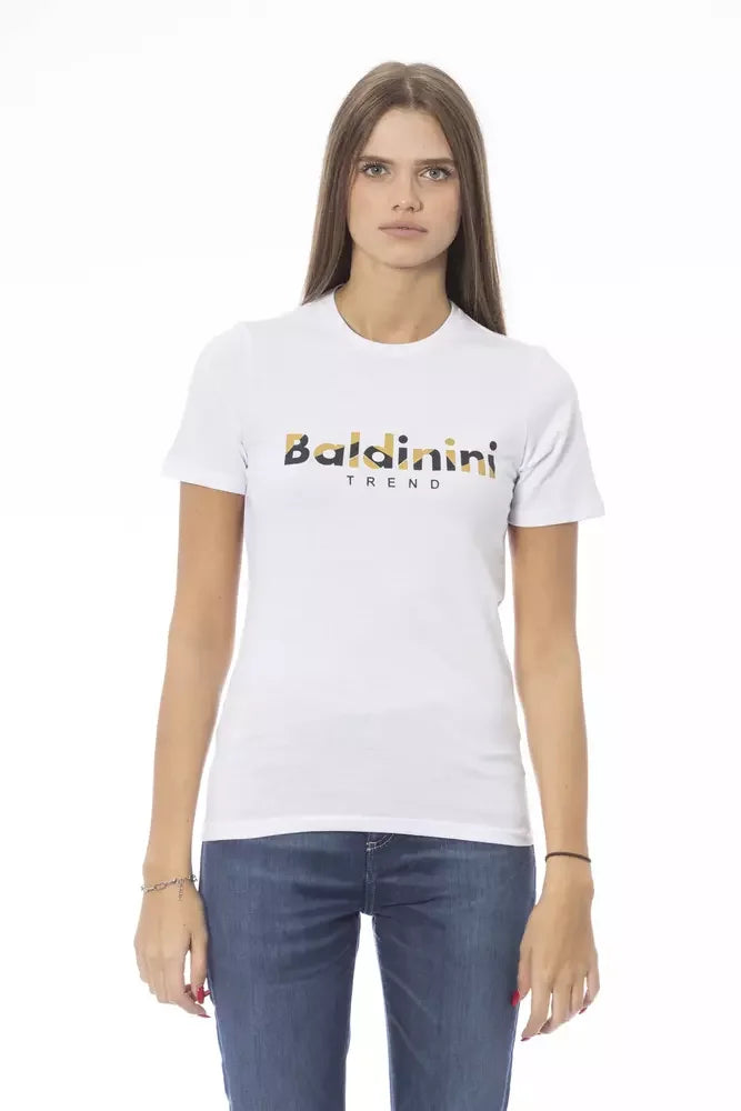 Baldinini Trend White Cotton Women T-Shirt - T-Shirts