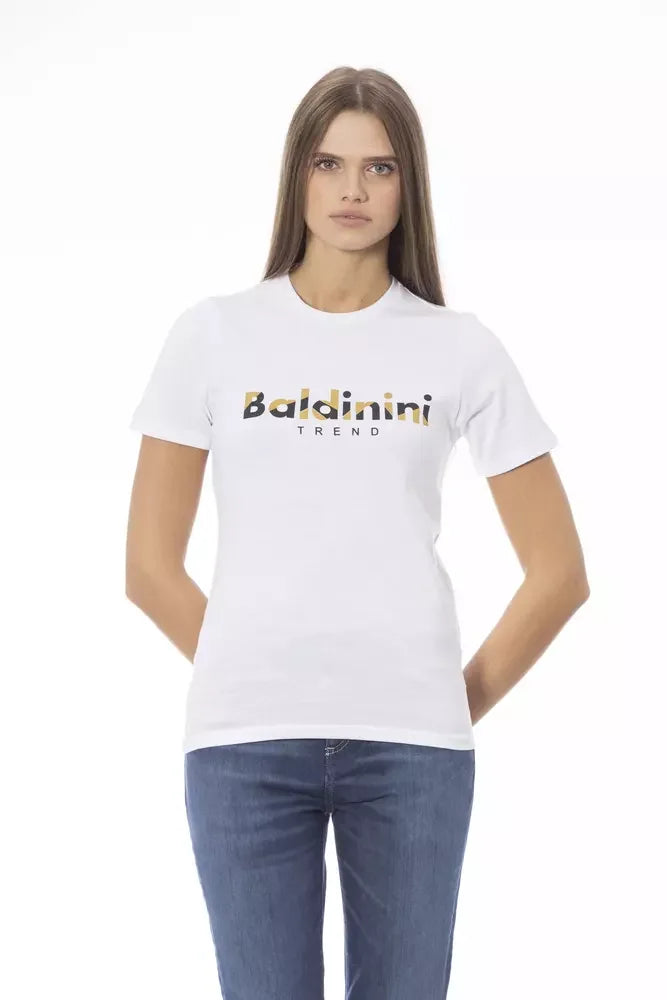 Baldinini Trend White Cotton Women T-Shirt - T-Shirts