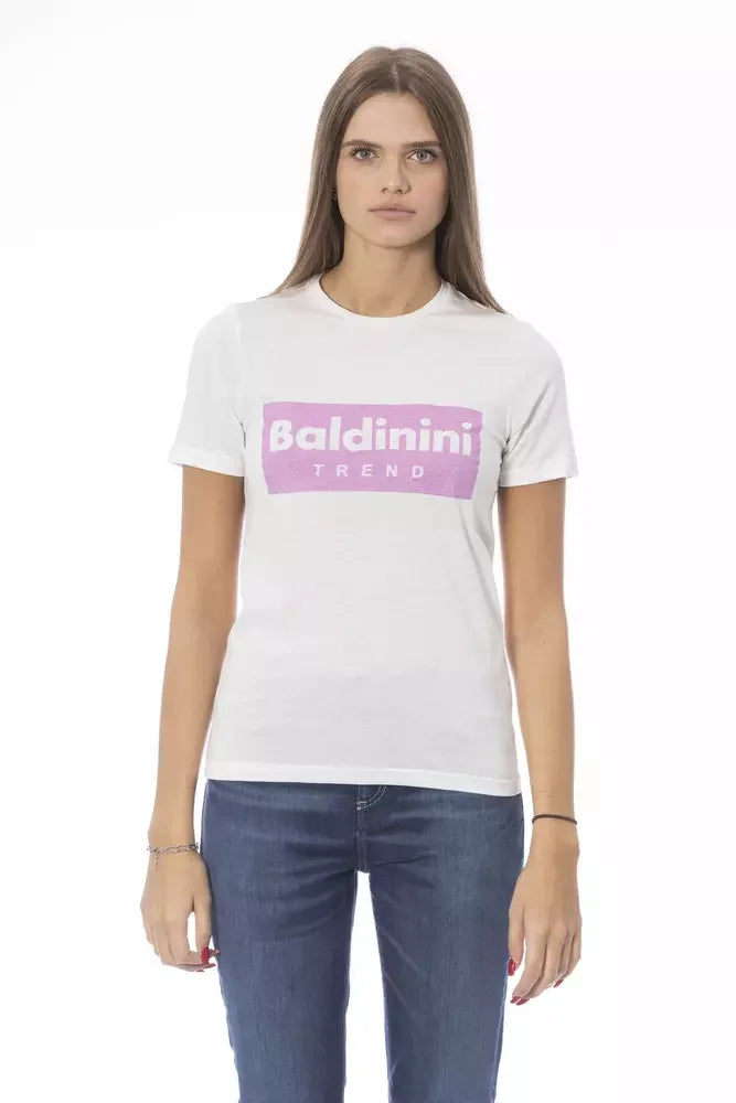 Baldinini Trend White Cotton Women T-Shirt - T-Shirts