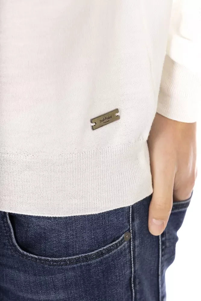 Baldinini Trend White Fabric Men Sweater - Sweaters