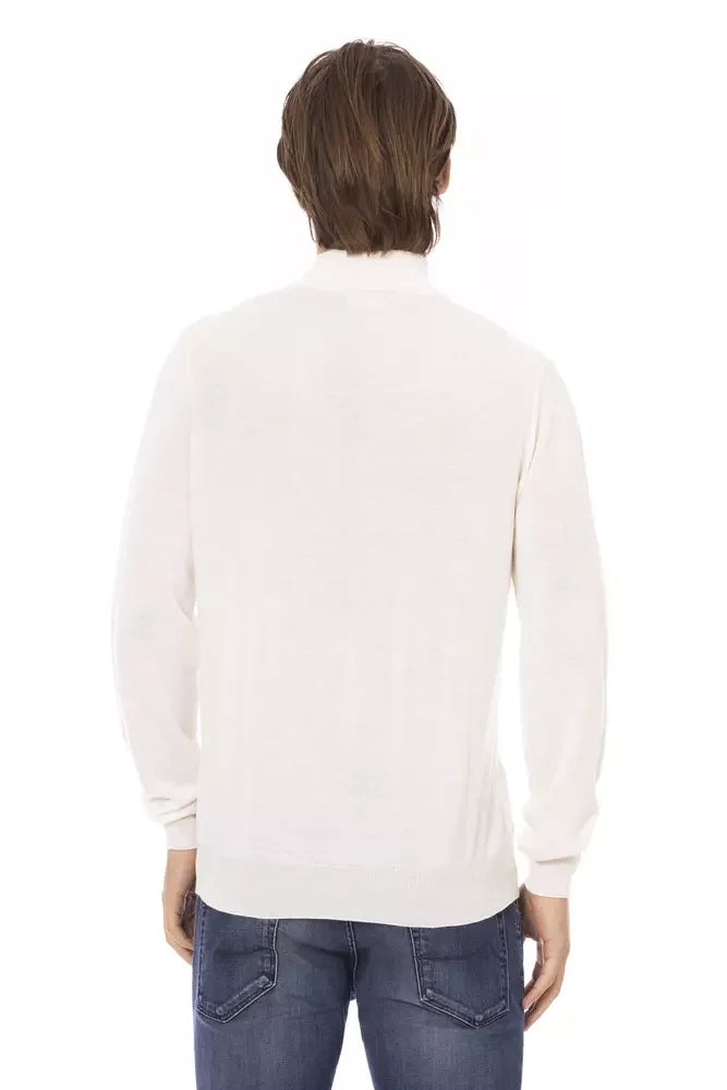 Baldinini Trend White Fabric Men Sweater - Sweaters