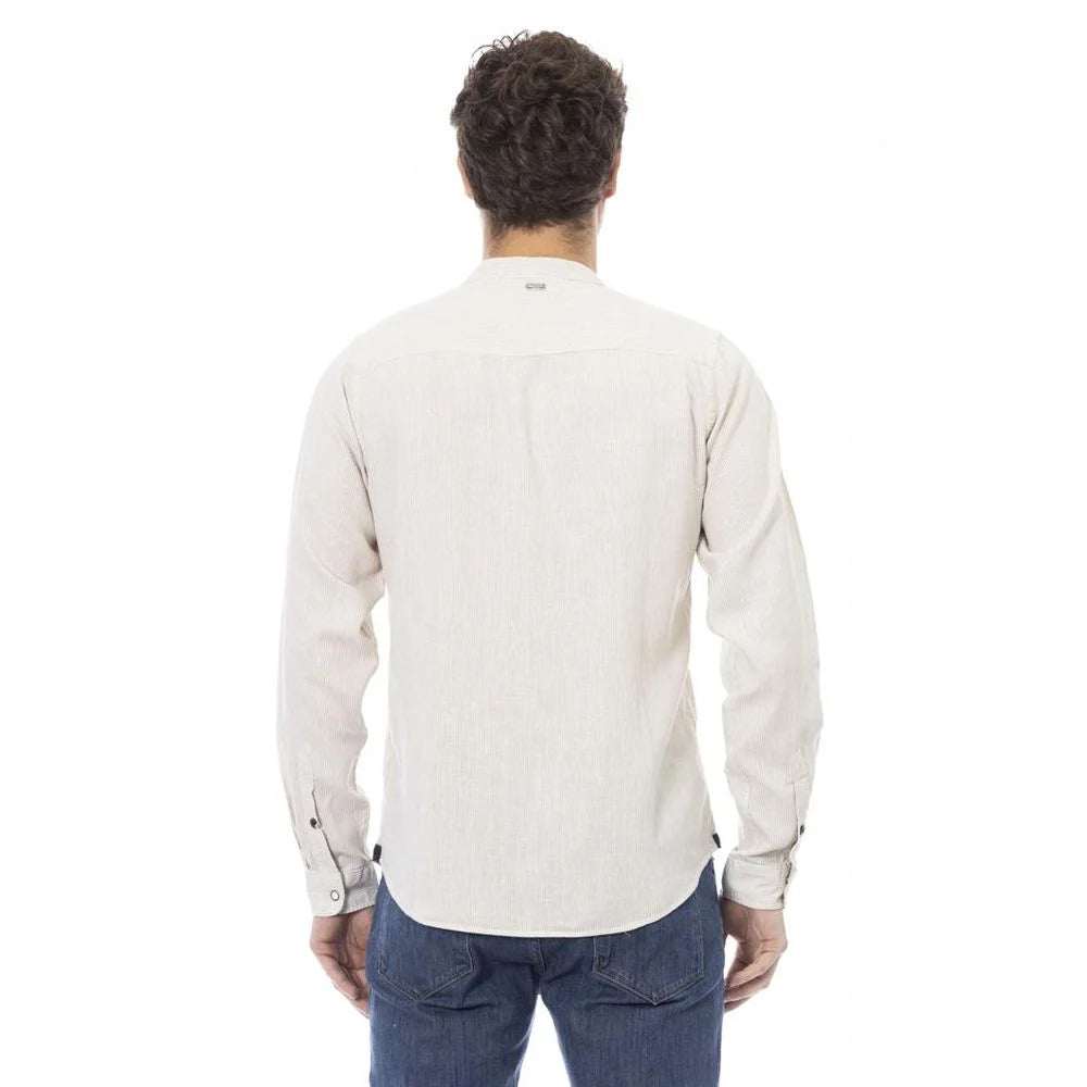 Baldinini Trend White Rayon Long Sleeve T-Shirt - S