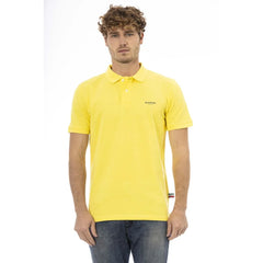 Baldinini Trend Yellow Cotton Men Polo Shirt - Polos
