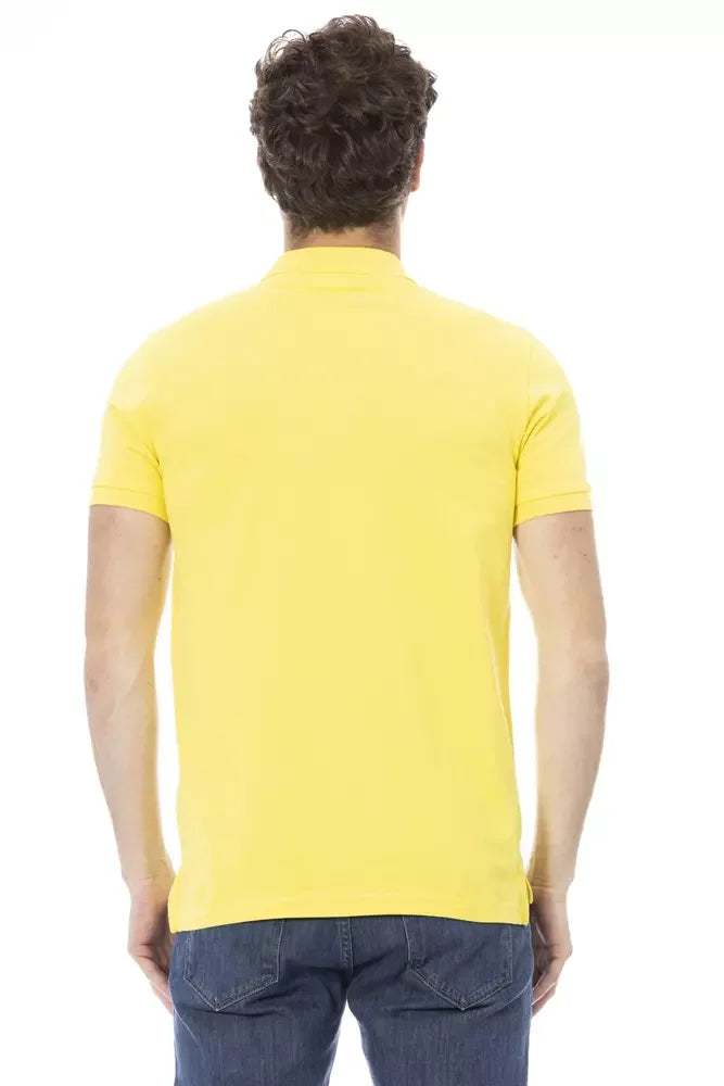 Baldinini Trend Yellow Cotton Men Polo Shirt - Polos