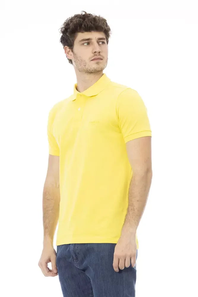Baldinini Trend Yellow Cotton Men Polo Shirt - Polos