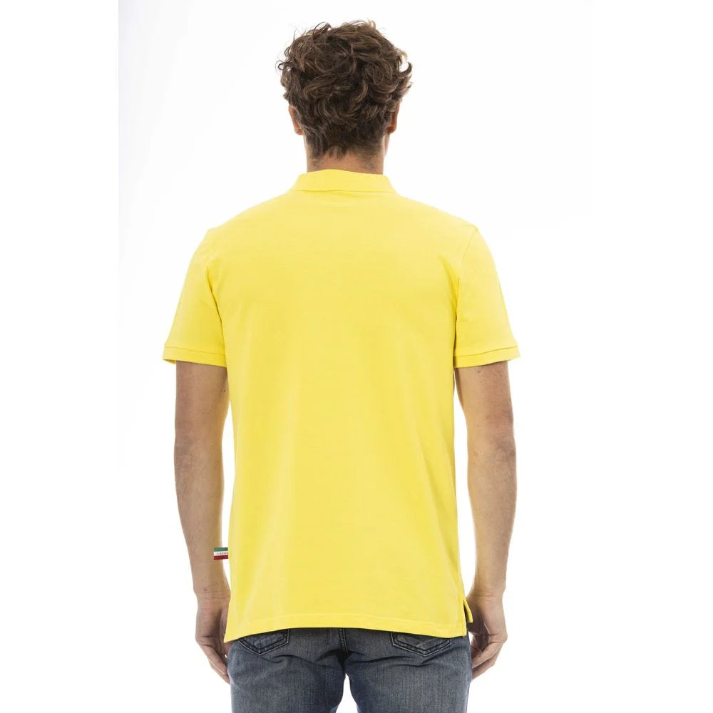 Baldinini Trend Yellow Cotton Men Polo Shirt - Polos
