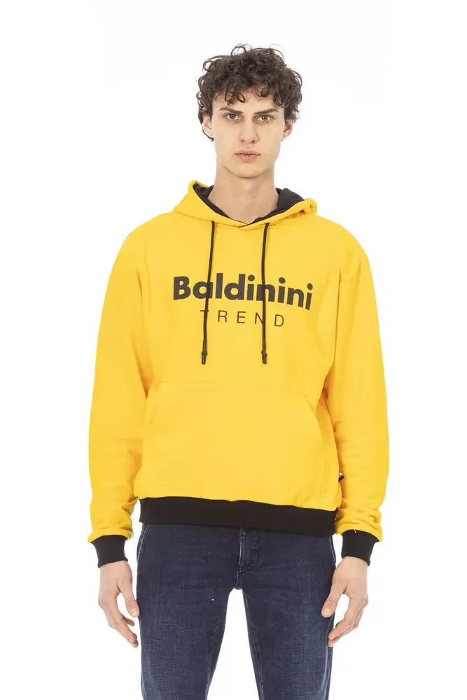 Baldinini Trend Yellow Cotton Men Sweater - Hoodies