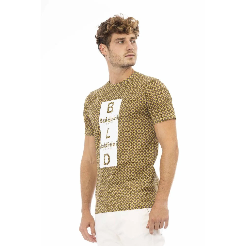 Baldinini Trend Yellow Cotton Men T-Shirt - M - T-Shirts