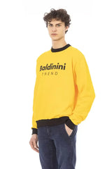 Baldinini Trend Yellow Cotton Men’s Sweater Hoodie - Hoodies