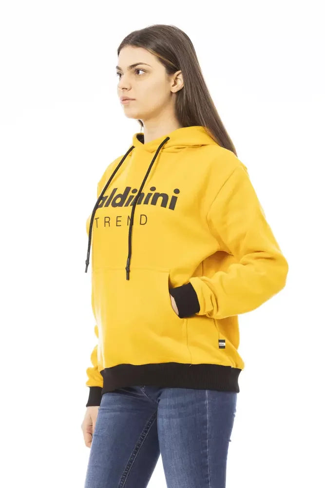 Baldinini Trend Yellow Cotton Women Hoodie - Hoodies