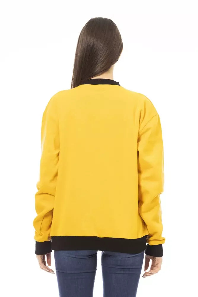 Baldinini Trend Yellow Cotton Women Hoodie - Hoodies