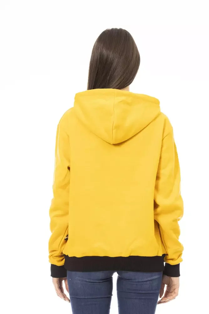 Baldinini Trend Yellow Cotton Women Hoodie - Hoodies