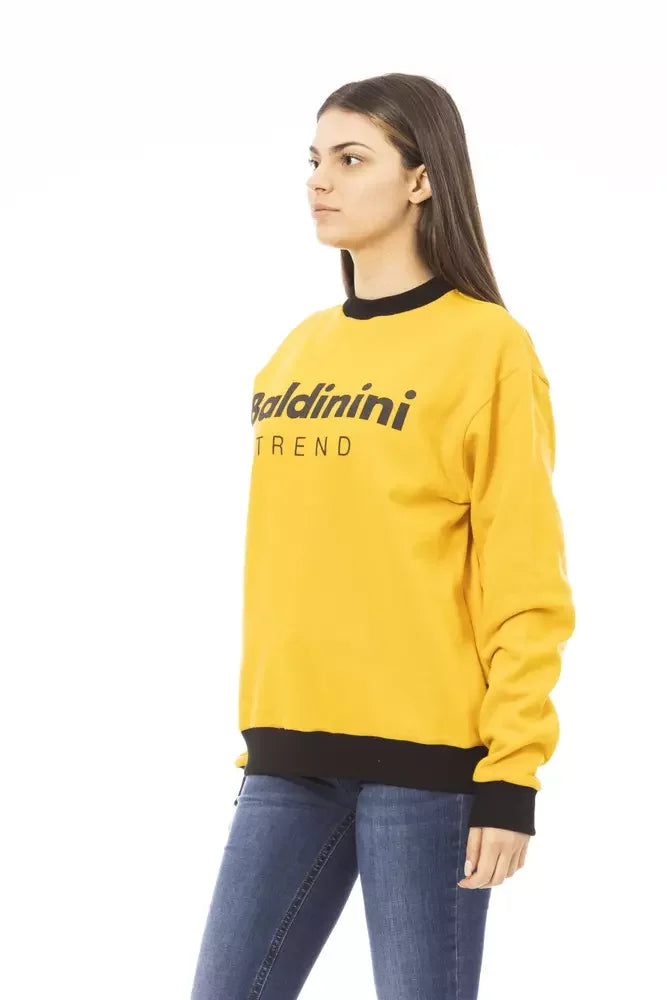Baldinini Trend Yellow Cotton Women Hoodie - Hoodies