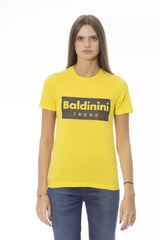 Baldinini Trend Yellow Cotton Women T-Shirt - T-Shirts