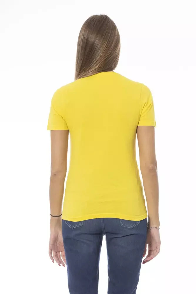 Baldinini Trend Yellow Cotton Women T-Shirt - T-Shirts