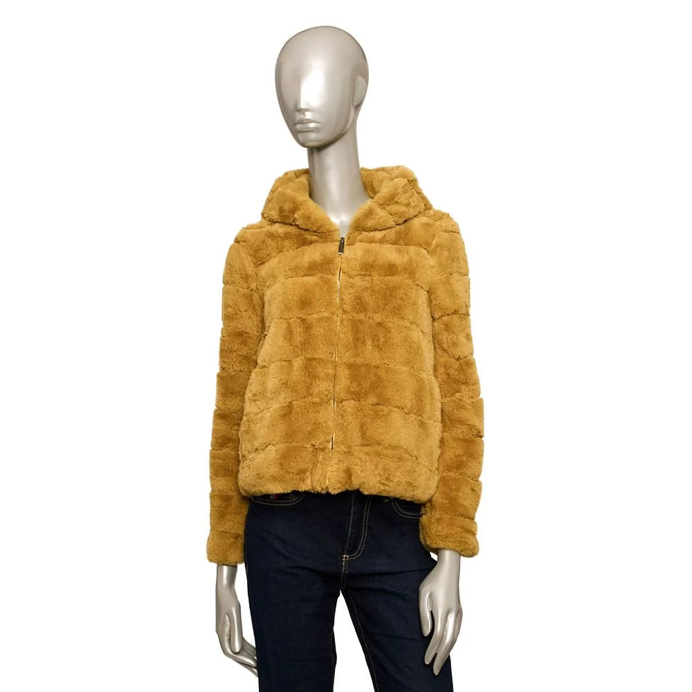 Baldinini Trend Yellow Polyester Women Jacket - Coats & Jackets