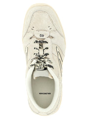 Balenciaga Beige Bovine Leather Platform Sneakers