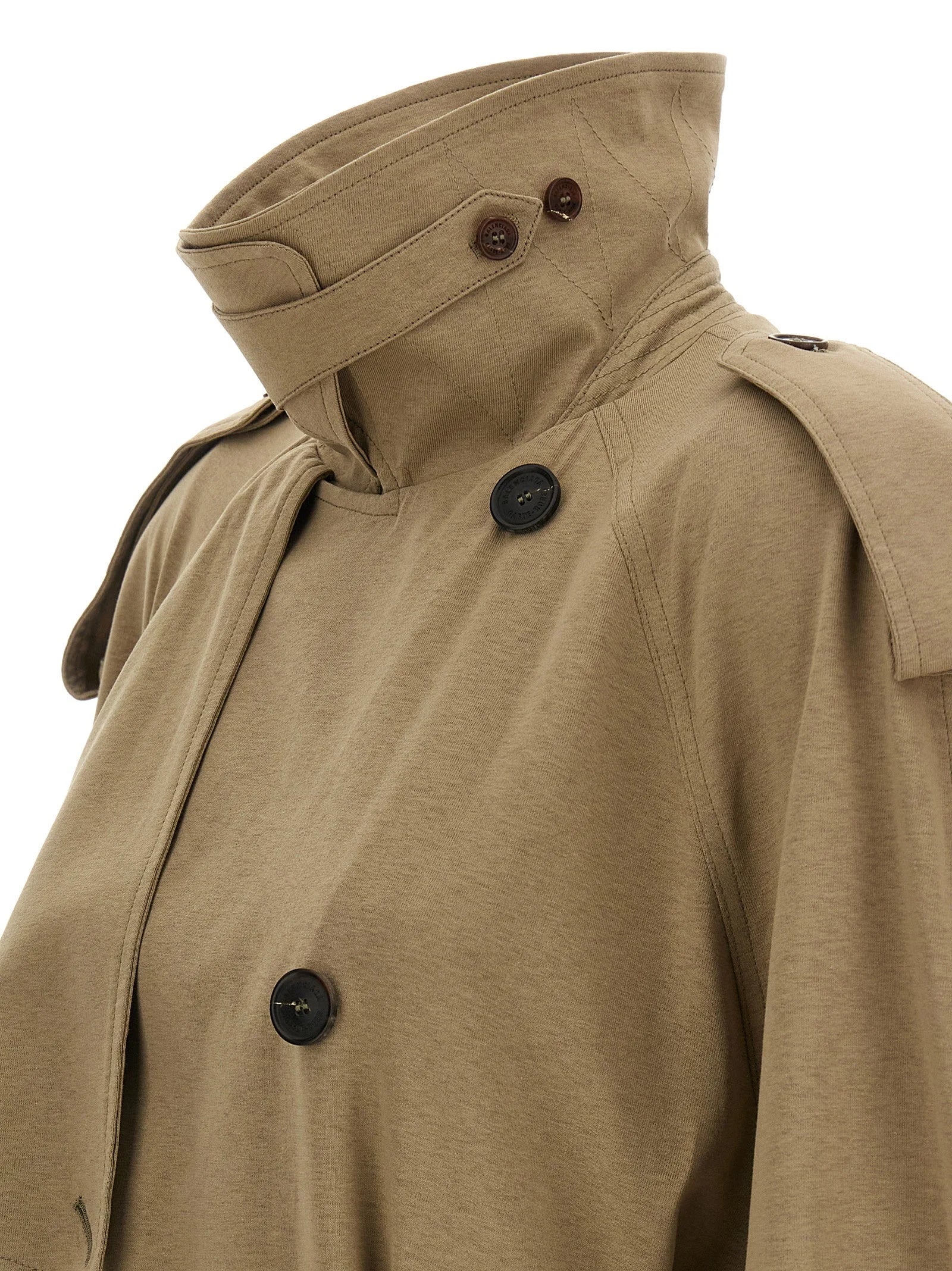 Balenciaga Beige Cotton Coat - XXS