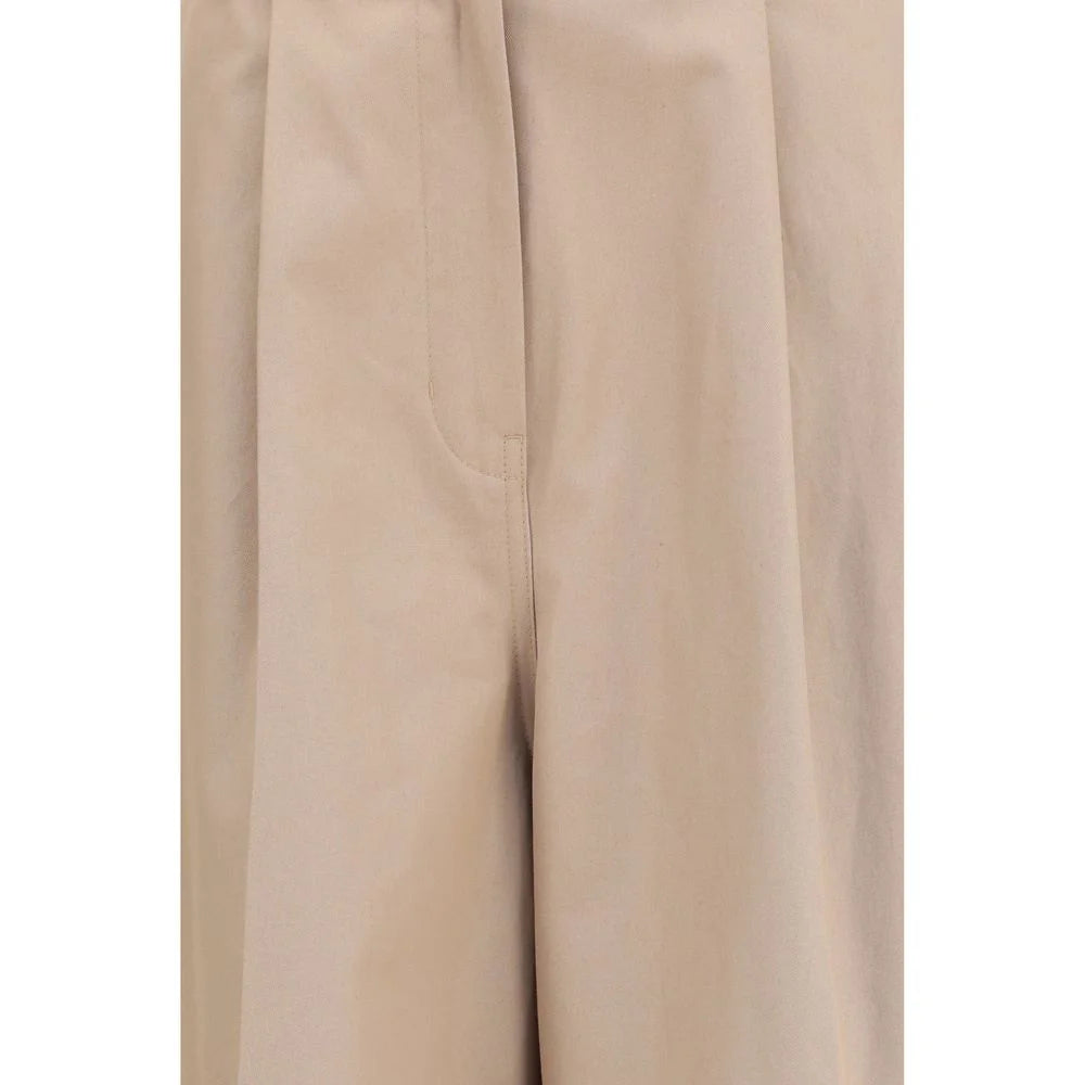 Balenciaga Beige Cotton Flared Pants - IT36 | XS