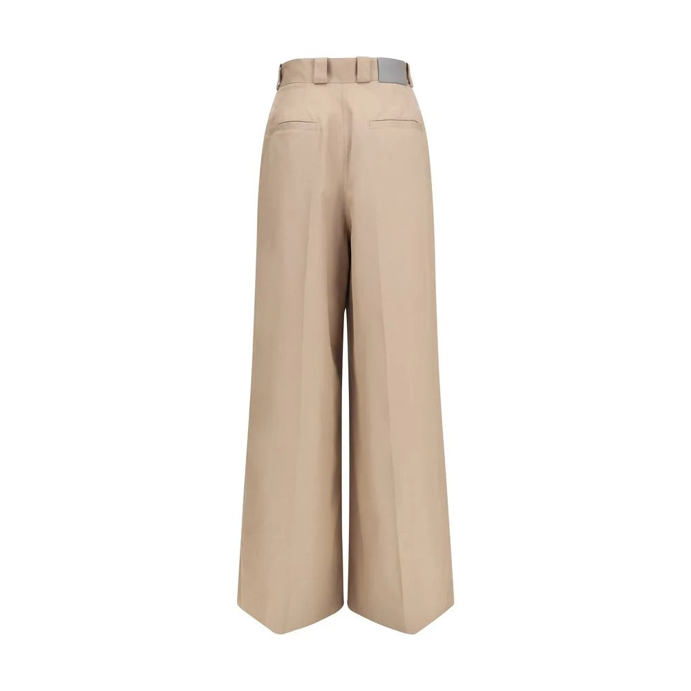 Balenciaga Beige Cotton Flared Pants - IT36 | XS