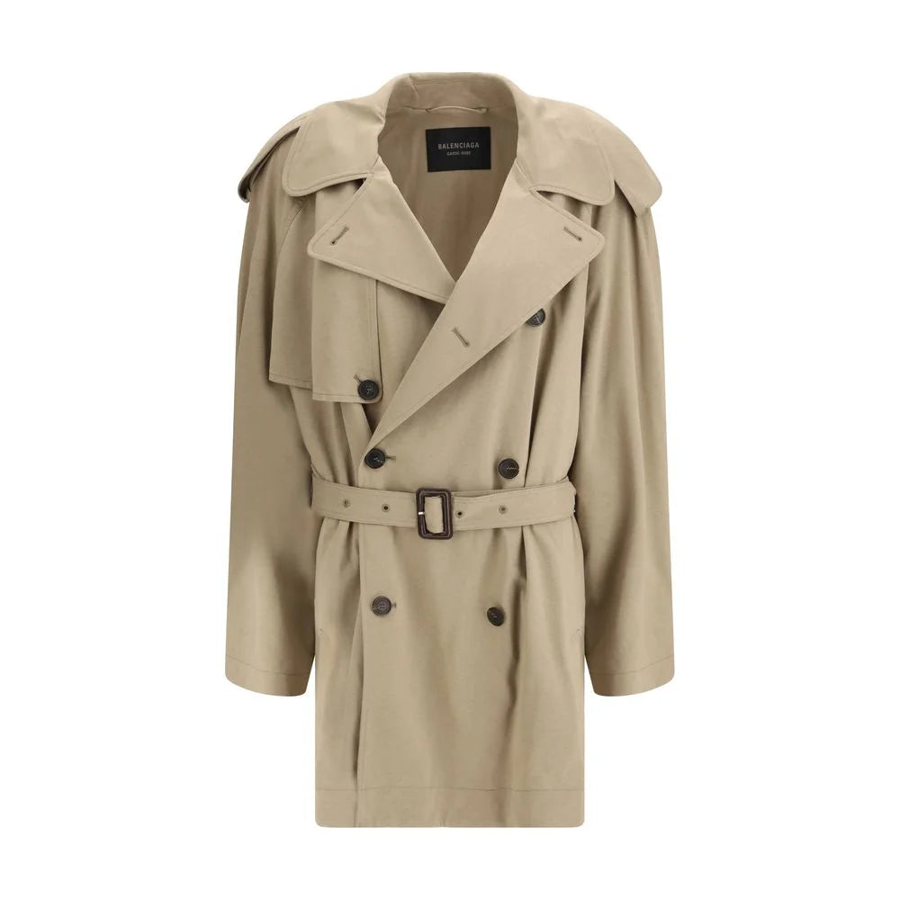 Balenciaga Beige Cotton Trench Coat