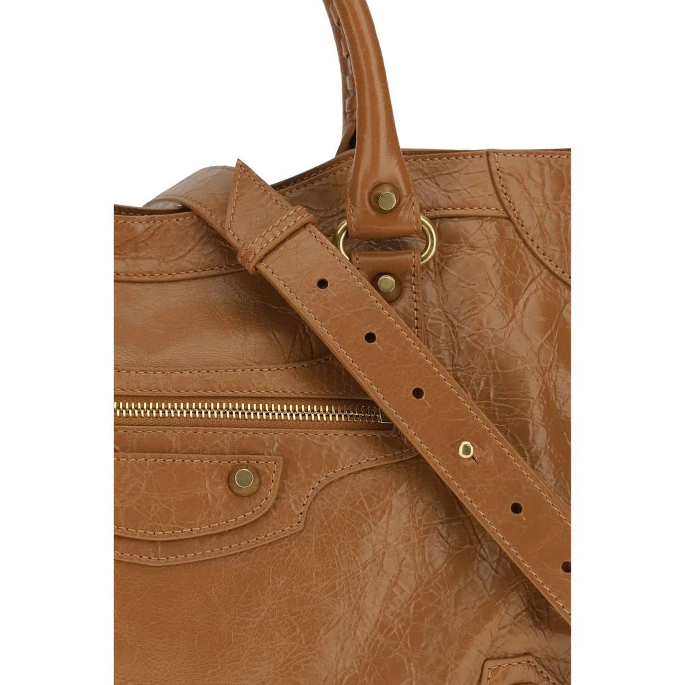 Balenciaga Beige Lamb Ovis Aries Aries Handbag - Satchel Bags