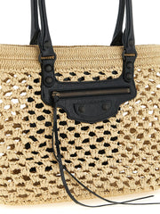 Balenciaga Beige Viscose Shoulder Bag
