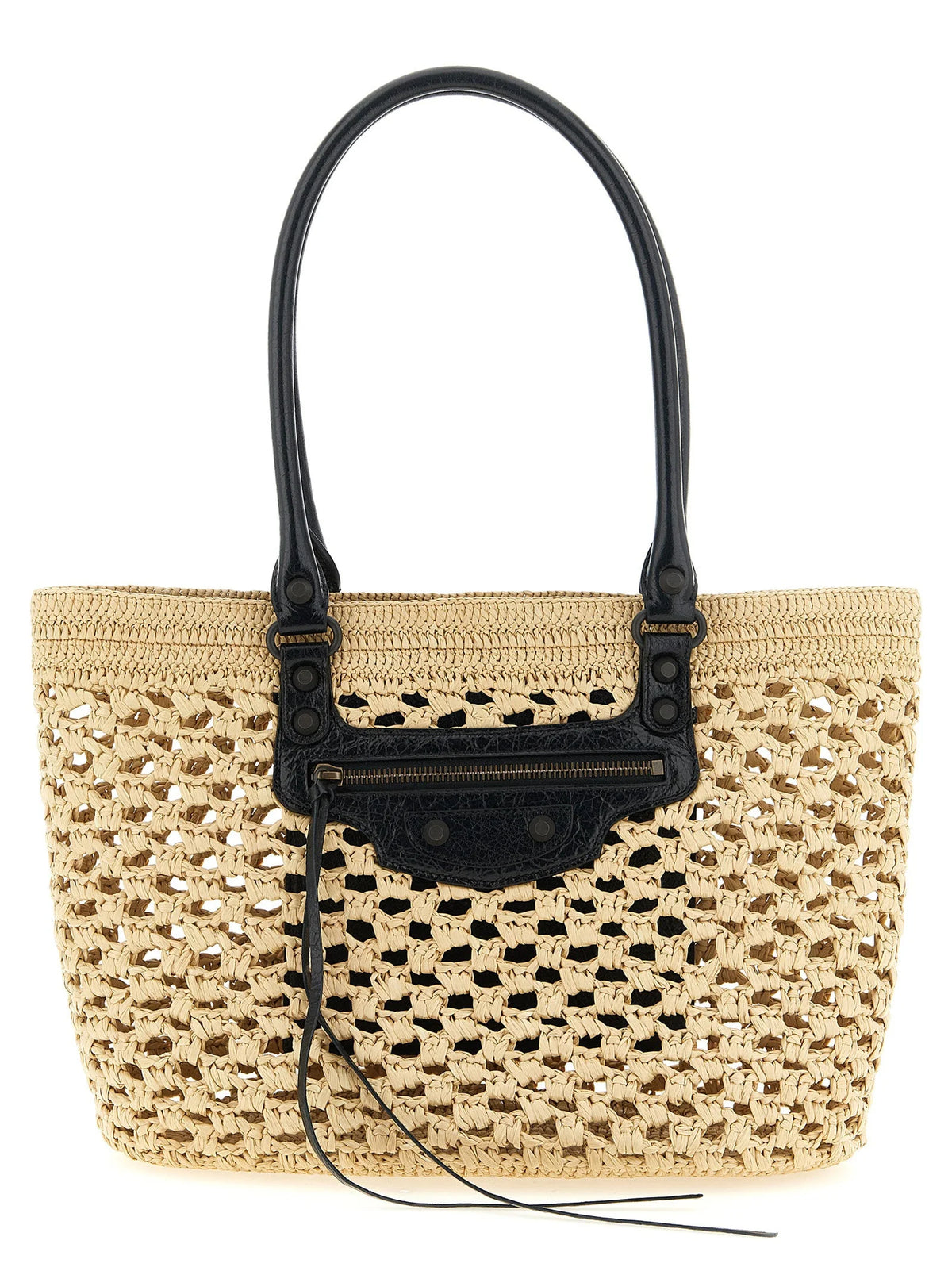 Balenciaga Beige Viscose Shoulder Bag