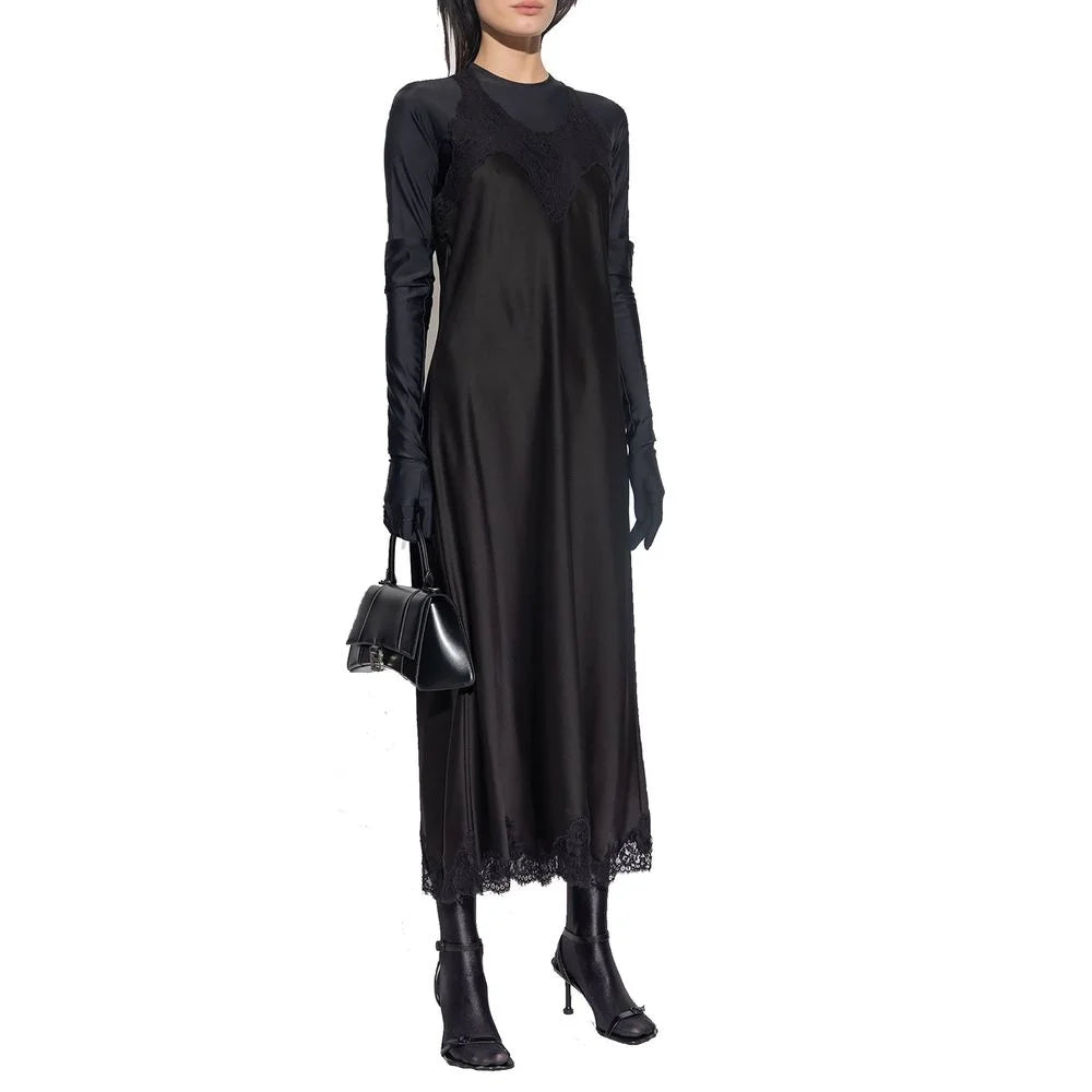 Balenciaga Black Acetate Casual Dress - 42
