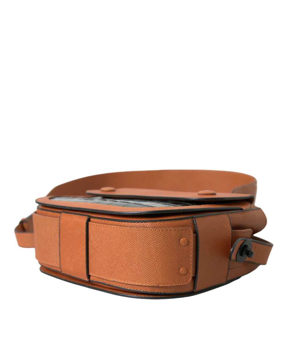 Balenciaga Black Brown Exotic Skin Leather Shoulder Camera Purse Bag - Shoulder Bags