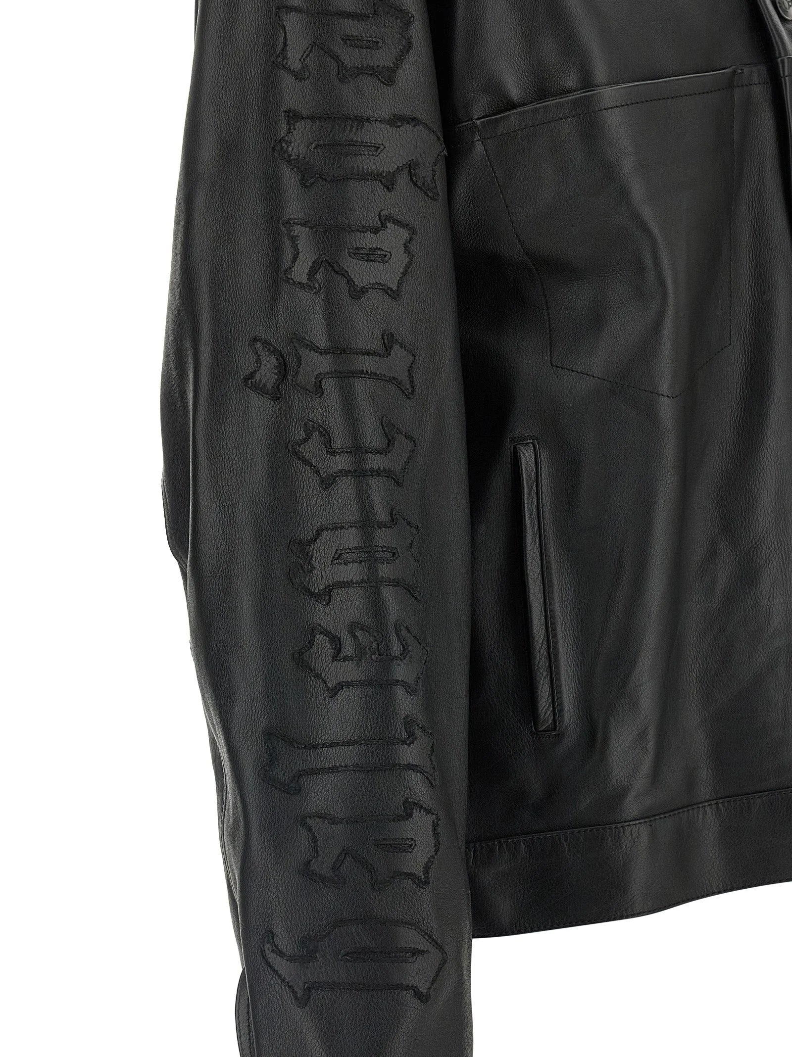 Balenciaga Black Buffalo Leather Leather Jacket - S