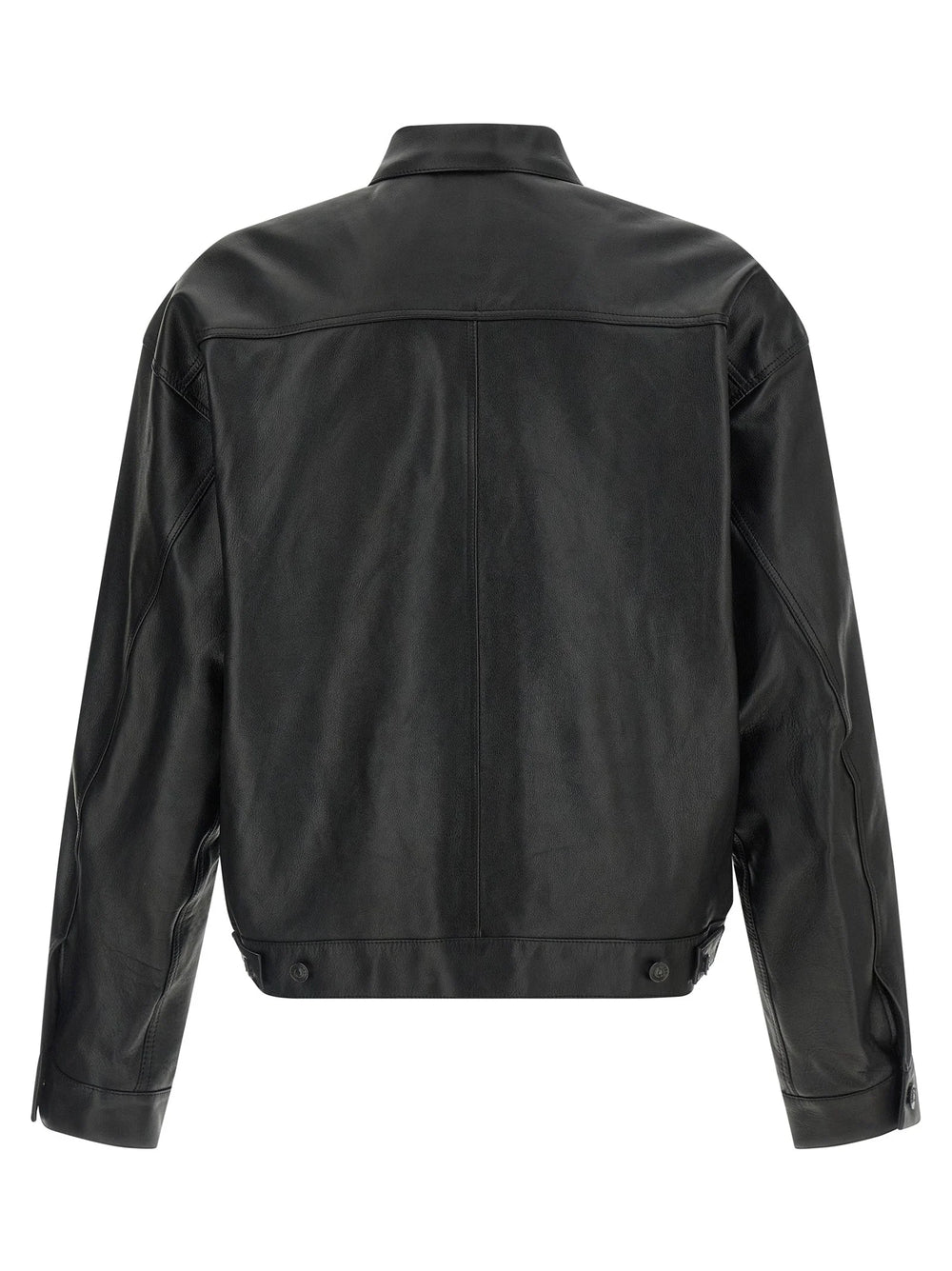 Balenciaga Black Buffalo Leather Leather Jacket - S