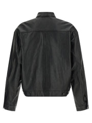 Balenciaga Black Buffalo Leather Leather Jacket - S