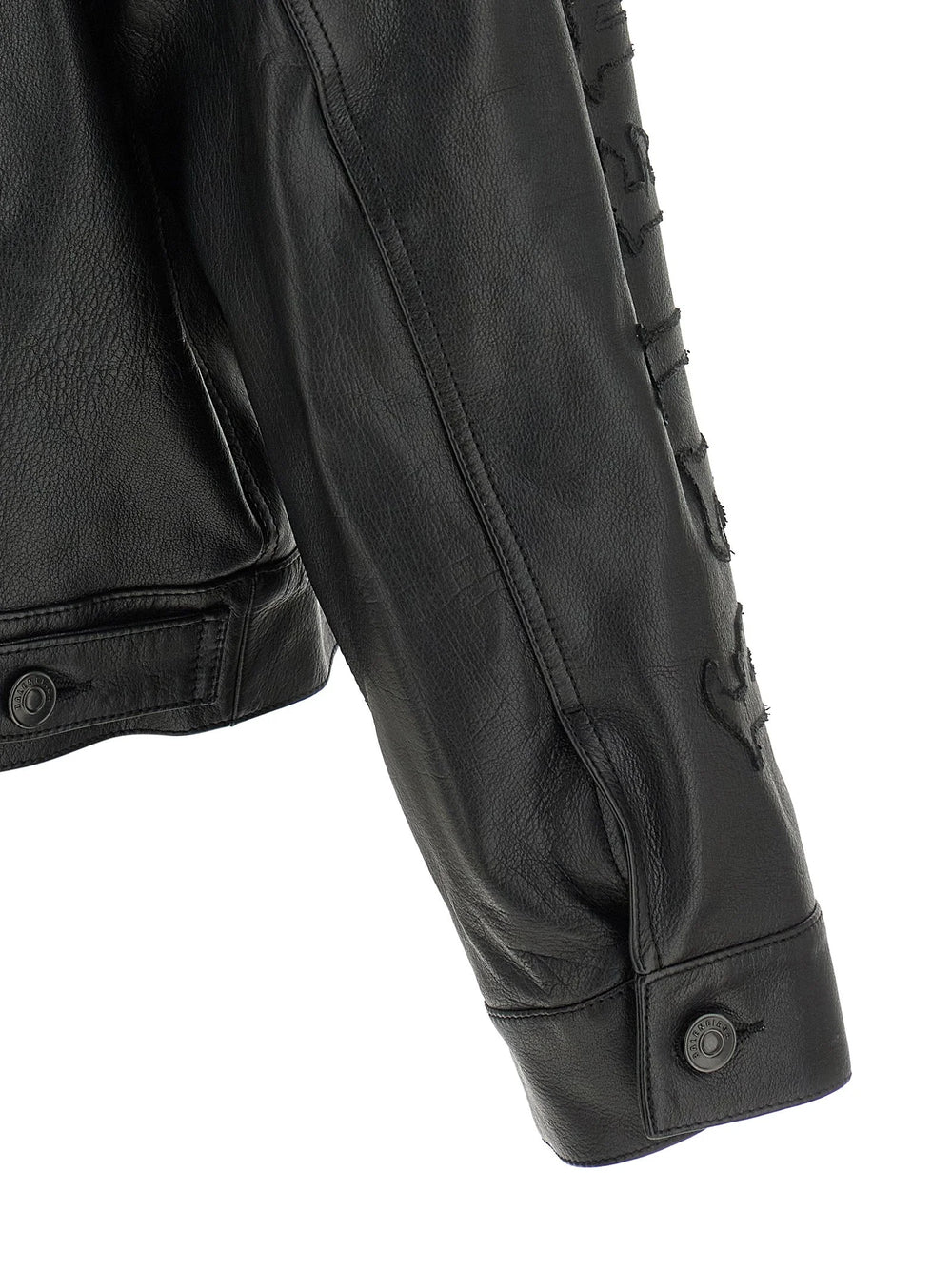 Balenciaga Black Buffalo Leather Leather Jacket - S