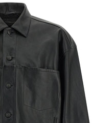 Balenciaga Black Buffalo Leather Leather Jacket - S