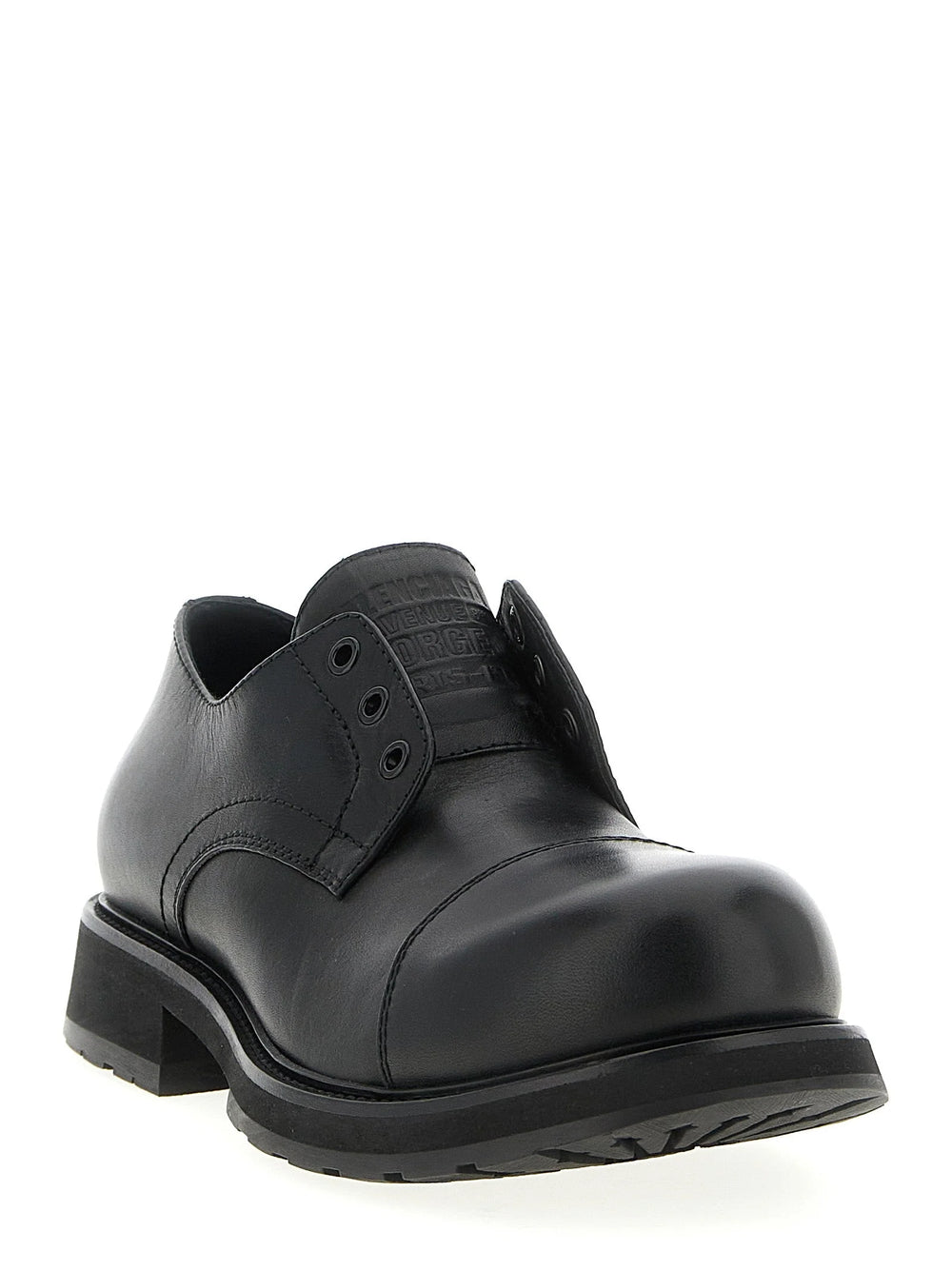 Balenciaga Black Bull Skin Slip-On Loafers - EU44/US11