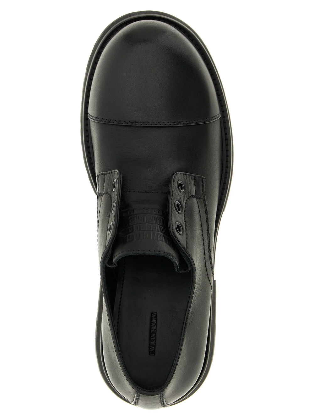 Balenciaga Black Bull Skin Slip-On Loafers - EU44/US11