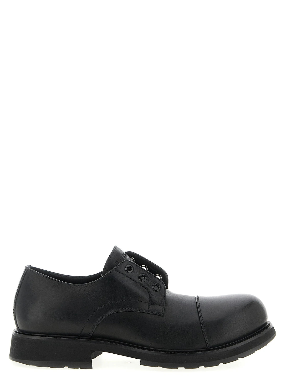 Balenciaga Black Bull Skin Slip-On Loafers - EU44/US11