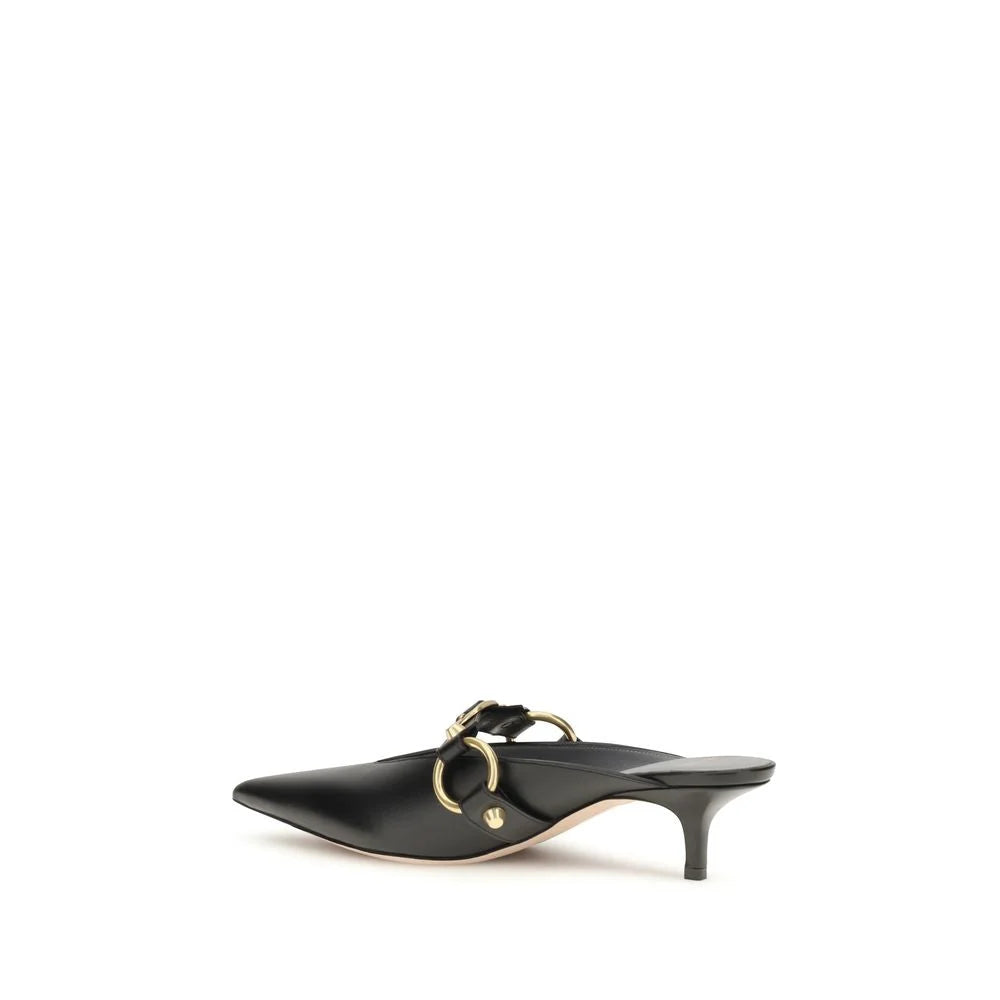 Balenciaga Černé papuče z teľacej kože