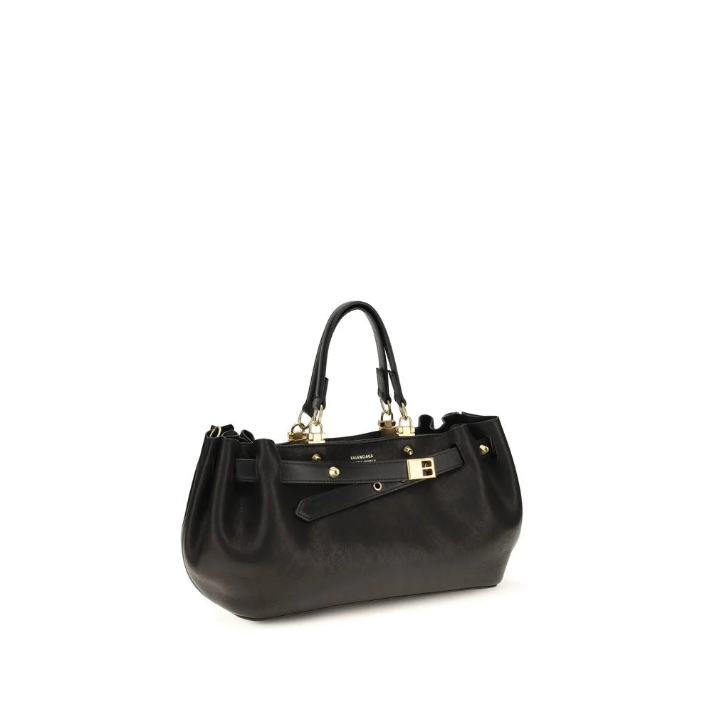 Balenciaga Black Calf Leather Bos Taurus Shoulder Bag